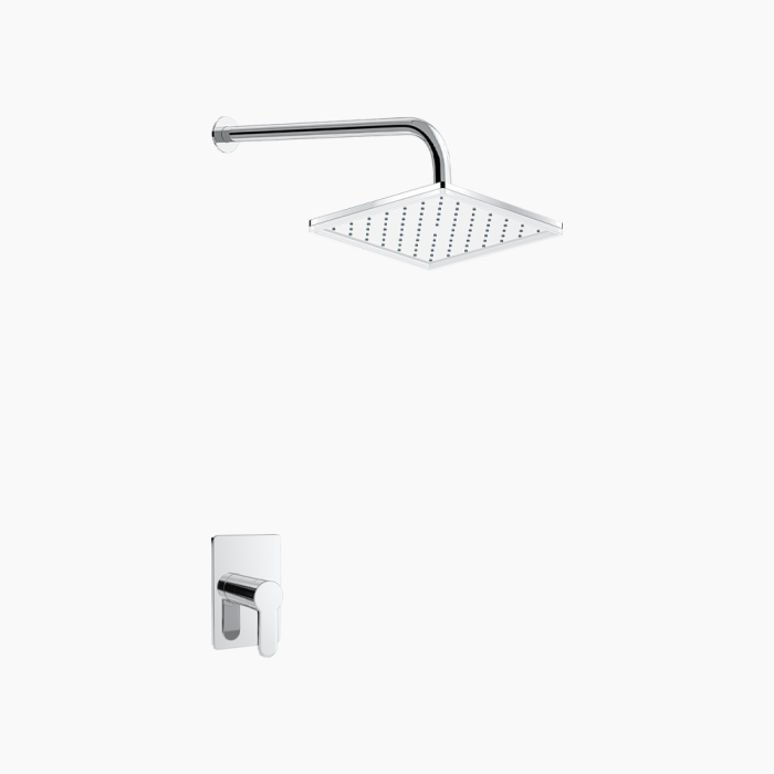 DM-2659-700x700 Σετ Εντοιχισμού Τετράγωνης Μονής Ροής Ορειχάλκινο DM-2659 Χρώμιο - Image 1