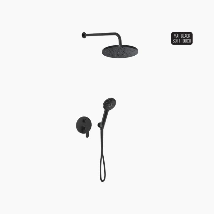 DM-2739-700x700 Σετ Εντοιχισμού Στρόγγυλη Διπλής Ροής με Διανομέα Ορειχάλκινο DM-2739 Μαύρο - Image 1