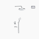 Σετ Εντοιχισμού Στρόγγυλη Τριπλής Ροής με Διανομέα Ορειχάλκινο DM-2769 Χρώμιο