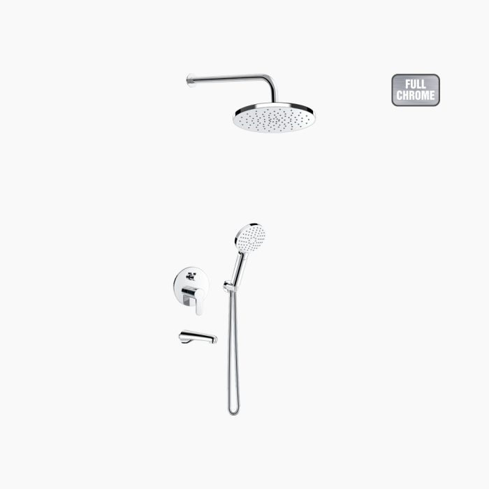 DM-2769-700x700 Σετ Εντοιχισμού Στρόγγυλη Τριπλής Ροής με Διανομέα Ορειχάλκινο DM-2769 Χρώμιο - Image 1