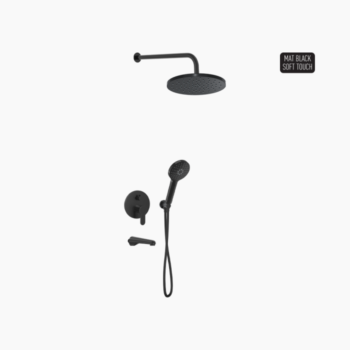 DM-2773-700x700 Σετ Εντοιχισμού Στρόγγυλη Τριπλής Ροής με Διανομέα Ορειχάλκινο DM-2773 Μαύρο - Image 1