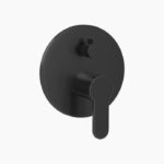 Σετ Εντοιχισμού Στρόγγυλη Διπλής Ροής με Διανομέα Ορειχάλκινο DM-2715 Μαύρο - Image 6