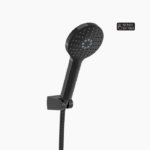 Σετ Εντοιχισμού Στρόγγυλη Διπλής Ροής με Διανομέα Ορειχάλκινο DM-2741 Μαύρο - Image 5