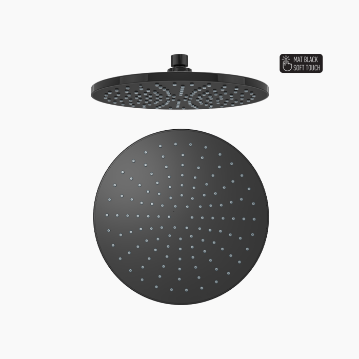 DM-4704-700x700 Κώδωνας Ντους Στρόγγυλη Φ 250 mm Icon Mat Black DM-4704 Ματ Μαύρο - Image 1