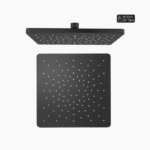 Σετ Εντοιχισμού Τετράγωνη Διπλής Ροής με Διανομέα Ορειχάλκινο DM-2743 Μαύρο - Image 4