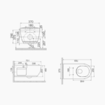 Λεκάνη Κρεμαστή Πορσελάνης Α.Μ.Ε.Α. Cerastyle City Rimless με Μπιντέ 017000 Λευκή Σετ - Image 3