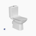 Λεκάνη Δαπέδου Πορσελάνης Cerastyle Duru με Μπιντέ 028800-p Πισωστόμια Λευκή Σετ