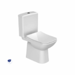 Λεκάνη Δαπέδου Πορσελάνης Cerastyle Duru με Μπιντέ 028800 Κατωστόμια Λευκή Σετ