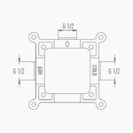 Μπαταρία Εντοιχισμού Στρόγγυλη Μονής Ροής Ορειχάλκινο DM-2823 Μαύρο - Image 7