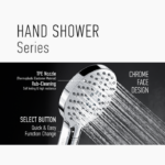 Τηλέφωνο Ντούζ με Σπιράλ Στρόγγυλη Dusco Piano Black DM-4354 Μαύρο - Image 3