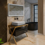 ΕΠΙΠΛΟ ΜΠΑΝΙΟΥ 7767 HARMONY 5175 TOUR NOIR 100 cm