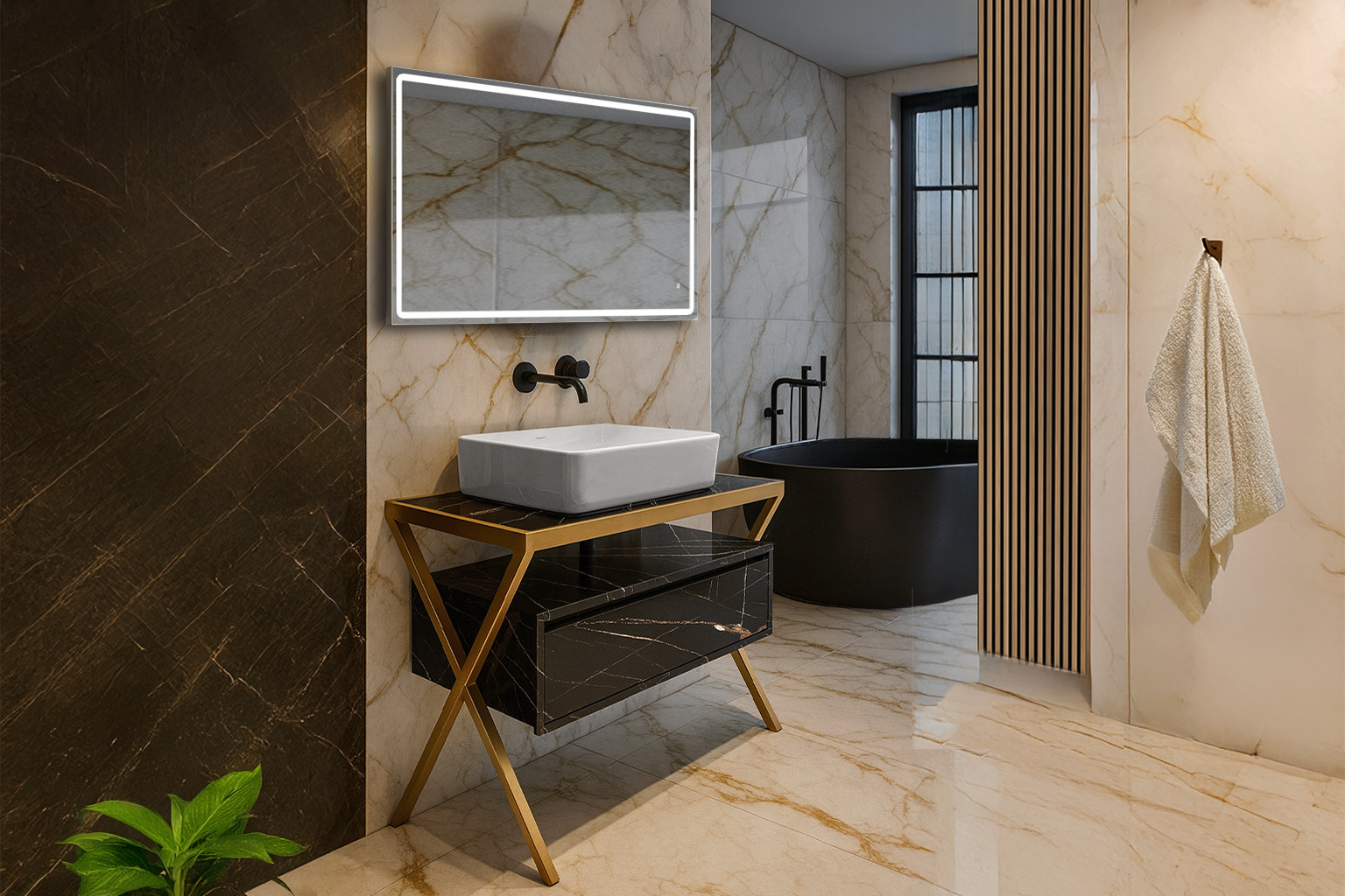 Harmoni 90 7767 5175 Noir Hera ΕΠΙΠΛΟ ΜΠΑΝΙΟΥ 7767 HARMONY 5175 TOUR NOIR 100 cm - Image 1