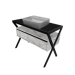 ΕΠΙΠΛΟ ΜΠΑΝΙΟΥ 7775 HARMONY 1049 BLACK 100 cm - Image 3