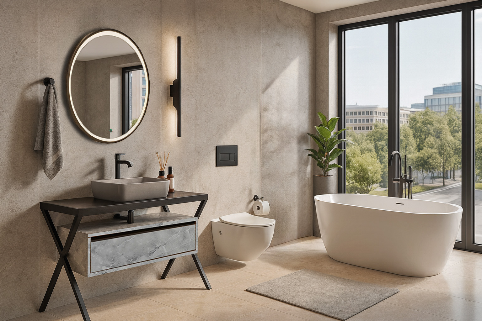 Harmoni 90 7775 1049 Black One ΕΠΙΠΛΟ ΜΠΑΝΙΟΥ 7775 HARMONY 1049 BLACK 100 cm - Image 1