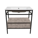 ΕΠΙΠΛΟ ΜΠΑΝΙΟΥ ZENOS K538 ΠΛΑΤΟΥΣ 100 cm ΣΕ ΟΨΗ ΑΝΟΙΧΤΟ ΤΣΙΜΕΝΤΟ - Image 2