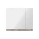 Κρεμαστό Ντουλάπι Μπάνιου Vista70 με Διπλό Καθρέφτη & Επένδυση Μελαμίνης Με Όψη Τσιμέντου Σε Ανοιχτό Χρώμα - Image 2