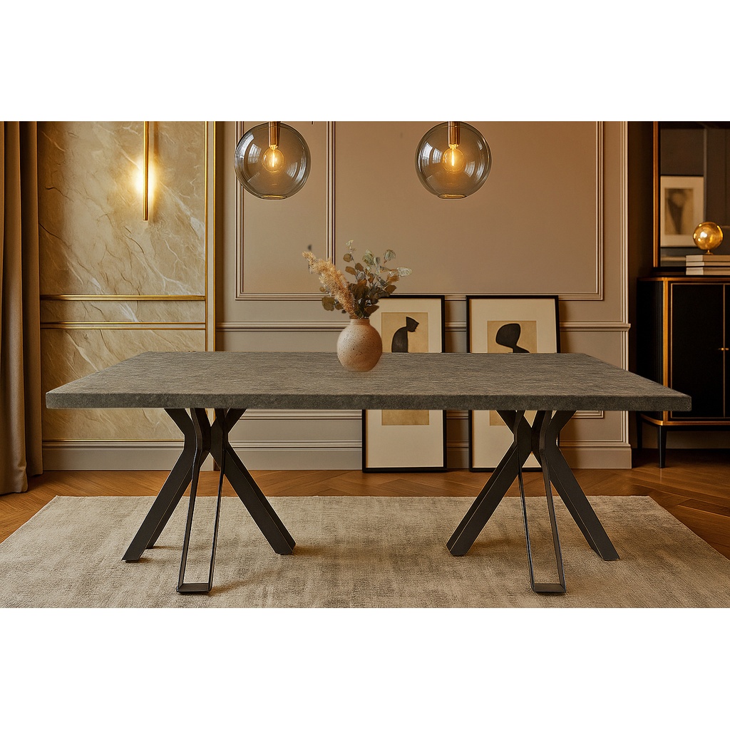 K540_1024x1024 ΤΡΑΠΕΖΑΡΙΑ CUBE ΜΕ ΕΠΙΦΑΝΕΙΑ ΜΕ ΟΨΗ ΤΣΙΜΕΝΤΟΥ ΣΕ ΣΚΟΥΡΟ ΧΡΩΜΑ - Image 1