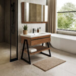 ΕΠΙΠΛΟ ΜΠΑΝΙΟΥ K545 OLTRE 100 cm ΣΕ ΑΠΟΧΡΩΣΗ ΚΑΡΥΔΙΑΣ ΜΕ ΡΑΦΙ