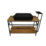 ΕΠΙΠΛΟ ΜΠΑΝΙΟΥ LIFE 100 cm ΜΕ ΜΑΣΙΦ ΞΥΛΟ ΔΡΥΣ - Image 2