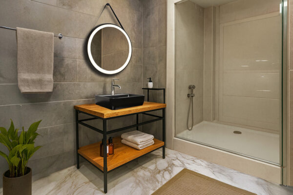 ΕΠΙΠΛΟ ΜΠΑΝΙΟΥ LIFE 85 cm ΜΕ ΜΑΣΙΦ ΞΥΛΟ ΔΡΥΣ