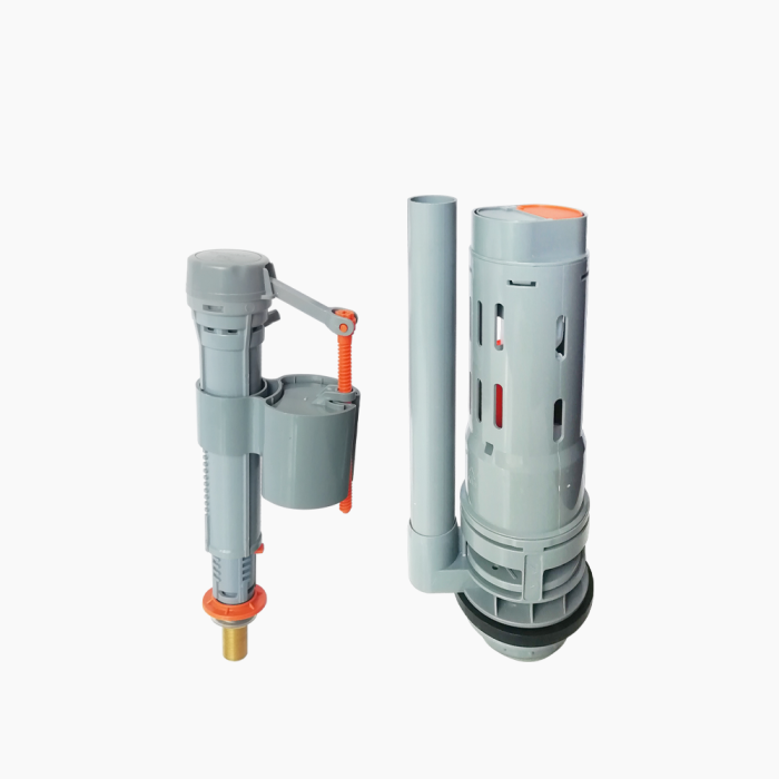 Lila Double Flush Internal Mechanisms-700x700 Μηχανισμός Λεκάνης Cerastyle Duru Διπλής Ενέργειας Κάτω Πλήρωσης 3/8'' Ορειχάλκινος - Image 1