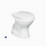 Λεκάνη Δαπέδου Πορσελάνης Cerastyle Υψηλής Πιέσεως με Μπιντέ 005000 Κατωστόμια Λευκή Σετ