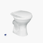 Λεκάνη Δαπέδου Πορσελάνης Cerastyle Υψηλής Πιέσεως με Μπιντέ 005100-p Πισωστόμια Λευκή Σετ