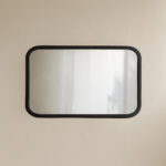 Minimal Καθρέφτης MAJESTIC 100X70cm ορθογώνιος με μαύρη κορνίζα