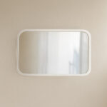 Minimal Καθρέφτης MAJESTIC 100X70cm ορθογώνιος με λευκή κορνίζα