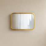 Minimal Καθρέφτης MAJESTIC 80X60cm ορθογώνιος με χρυσή κορνίζα