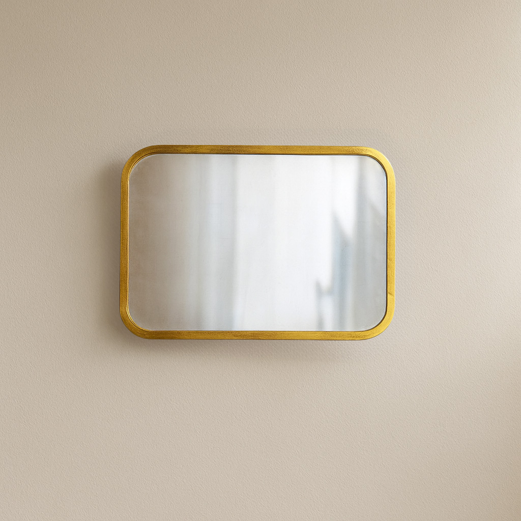 MAJESTIC 80X60 GOLD Minimal Καθρέφτης MAJESTIC 80X60cm ορθογώνιος με χρυσή κορνίζα - Image 1