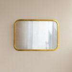 Minimal Καθρέφτης MAJESTIC 90X70cm ορθογώνιος με χρυσή κορνίζα