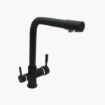 Μπαταρία Κουζίνας Τρίοδη Φίλτρου Ορειχάλκινη Forte M 3221-BLC Μαύρο