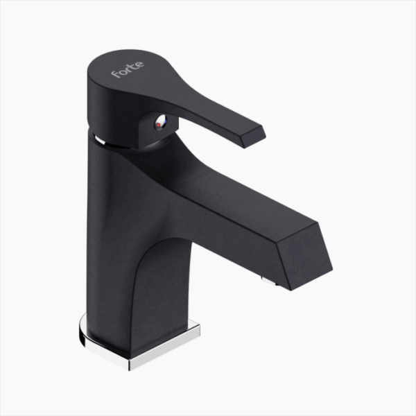 Μπαταρία Νιπτήρα Ορειχάλκινη Forte M 1502-BLC Ματ Μαύρο