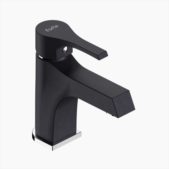 M_1502_BLC-700x700 Μπαταρία Νιπτήρα Ορειχάλκινη Forte M 1502-BLC Ματ Μαύρο - Image 1