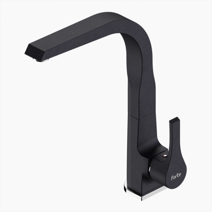 M_1504_BLC-700x700 Μπαταρία Κουζίνας Ορειχάλκινη Forte M 1504-BLC Ματ Μαύρο - Image 1