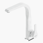 Μπαταρία Κουζίνας Ορειχάλκινη Forte M 1504-WHT Ματ Λευκό