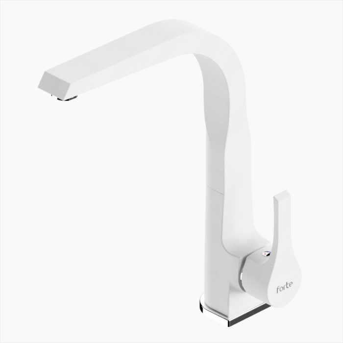 M_1504_WHT-700x700 Μπαταρία Κουζίνας Ορειχάλκινη Forte M 1504-WHT Ματ Λευκό - Image 1