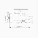 Μπαταρία Λουτρού Ορειχάλκινη Forte M 2401-CHR Χρώμιο - Image 3