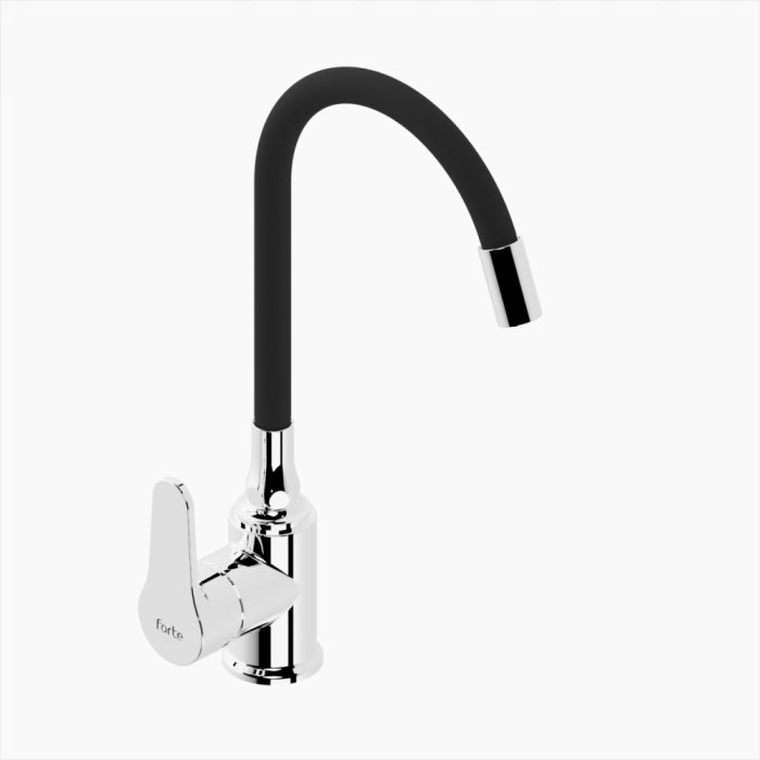 M_2404-CHR-FLX-BLC-700x700 Μπαταρία Κουζίνας Ορειχάλκινη με Ελαστικό Ρουξούνι Forte M 2404-CHR Flex Χρώμιο - Image 1