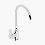 Μπαταρία Κουζίνας Ορειχάλκινη με Ελαστικό Ρουξούνι Forte M 2404-CHR Flex Χρώμιο