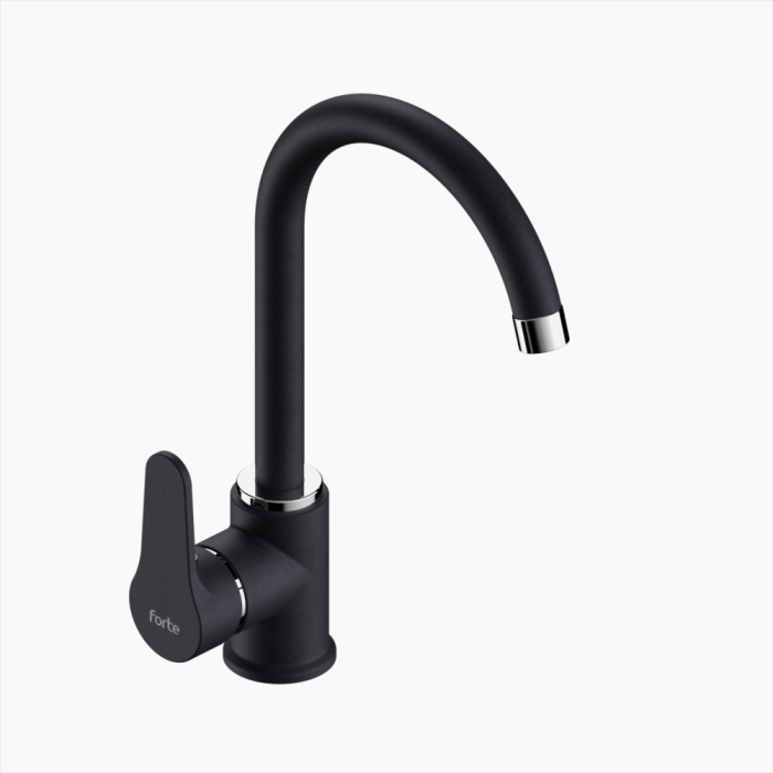 M_2404_BLC-700x700 Μπαταρία Κουζίνας Ορειχάλκινη Forte M 2404-BLC Ματ Μαύρο - Image 1