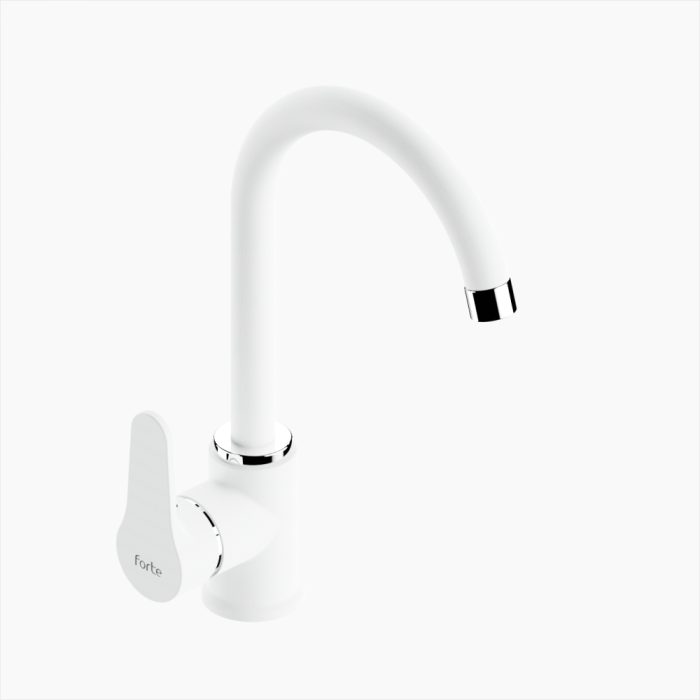 M_2404_WHT-700x700 Μπαταρία Κουζίνας Ορειχάλκινη Forte M 2404-WHT Ματ Λευκό - Image 1