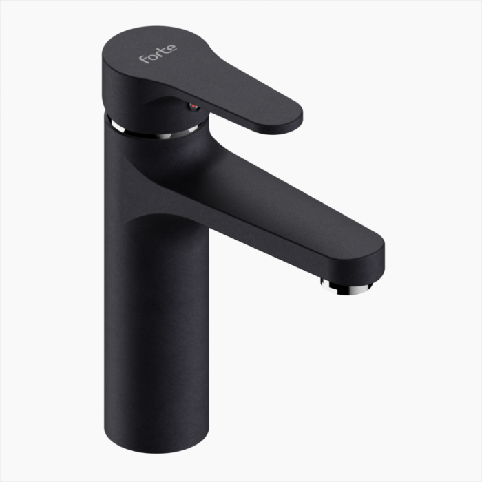 M_2412_BLC-700x700 Μπαταρία Νιπτήρα Ορειχάλκινη Forte M 2412-BLC Ματ Μαύρο - Image 1