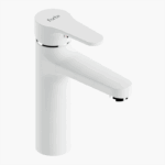 Μπαταρία Νιπτήρα Ορειχάλκινη Forte M 2412-WHT Ματ Λευκό