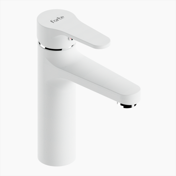 M_2412_WHT-700x700 Μπαταρία Νιπτήρα Ορειχάλκινη Forte M 2412-WHT Ματ Λευκό - Image 1