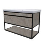 ΕΠΙΠΛΟ ΜΠΑΝΙΟΥ K540-NARCISO 90 cm ΣΕ ΟΨΗ ΣΚΟΥΡΟΥ ΤΣΙΜΕΝΤΟΥ - Image 2