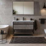 ΕΠΙΠΛΟ ΜΠΑΝΙΟΥ K540-NARCISO 100 cm ΣΕ ΟΨΗ ΣΚΟΥΡΟΥ ΤΣΙΜΕΝΤΟΥ