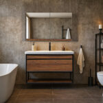 ΕΠΙΠΛΟ ΜΠΑΝΙΟΥ K545-NARCISO 100 cm ΣΕ ΑΠΟΧΡΩΣΗ ΚΑΡΥΔΙΑΣ ΜΕ ΡΑΦΙ