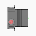 Μπαταρία Εντοιχισμού Τετράγωνη Τριπλής Ροής με Διανομέα Ορειχάλκινο DM-2879 Μαύρο - Image 10